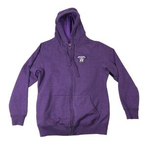 Over The Wall Hoodie Large Purple‎ #11 Denny Hamlin Joe Gibbs Racing NASCAR